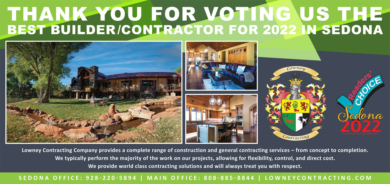 Lowney Contracting Sedona Award